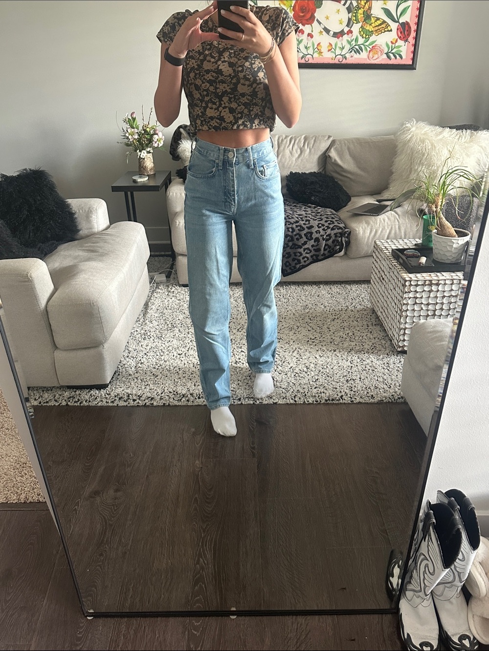 Light Blue High-Rise Baggy  Women's Jeans